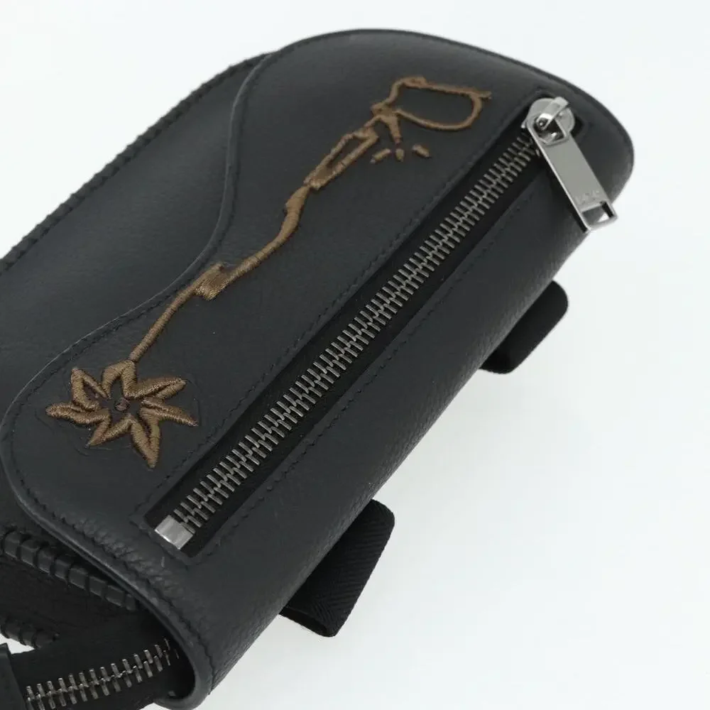 Dior Leather Saddle Arm Pouch Cactus Jack Black